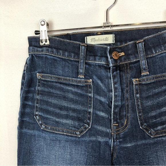 Madewell Cali Demi Bootcut Patch Pocket Cropped Jeans 25 - Picture 6 of 6
